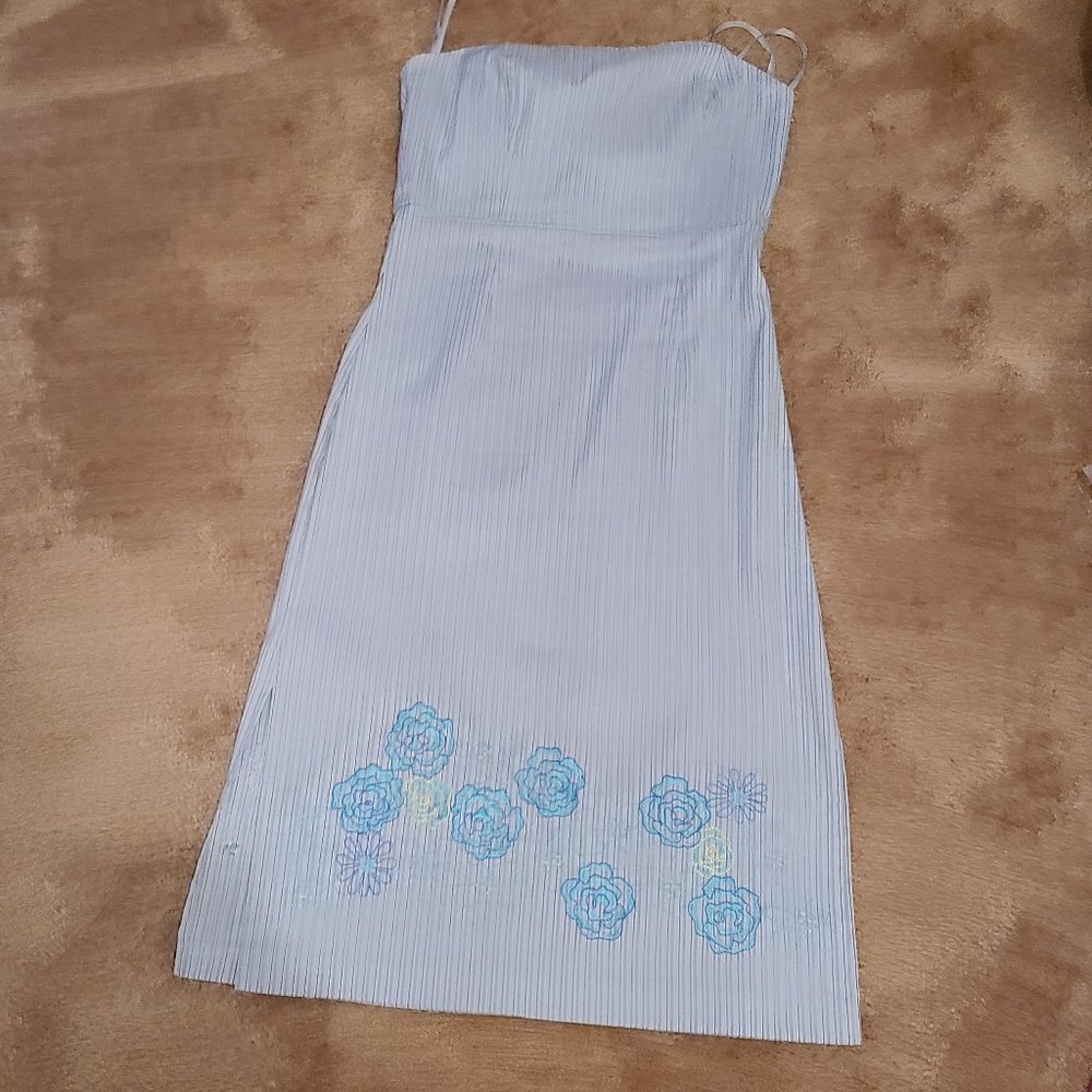 Express Stretch, Blue dress with pinstripes Size 6